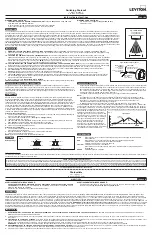 Preview for 1 page of Leviton ODCØP-S0W Installation Instructions