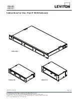 Preview for 1 page of Leviton Opt-X 500i Instructions For Use Manual