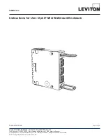 Leviton Opt-X 5WMNT-1C Instructions For Use Manual preview