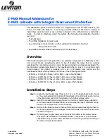 Preview for 1 page of Leviton Z-Max Remote Manual Addendum