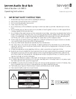 Preview for 2 page of Levven LA-SB100 Operating Instructions Manual