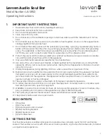 Предварительный просмотр 2 страницы Levven LA-SR50 Operating Instructions Manual