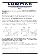 Предварительный просмотр 1 страницы Lewmar FLUSH 2G Flush Hatch Fitting & Adjustment Instructions