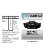 LEX Lighting Lex 7 Star User Manual preview