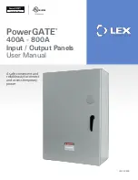 Lex PowerGATE 400A User Manual предпросмотр