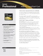 Lexar 400X COMPACTFLASH CARD Datasheet preview