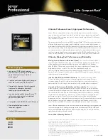 Lexar 600X COMPACTFLASH Datasheet preview