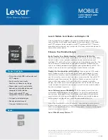 Lexar CARD READER Datasheet preview