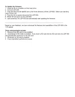 Preview for 1 page of Lexar LDP-600 Firmware Update