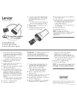 Предварительный просмотр 1 страницы Lexar MEDIAMOVE Quick Start Manual