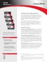 Preview for 1 page of Lexar Platinum II Brochure