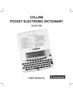 LEXIBOOK COLLINS DL601GB Manual preview