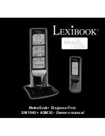 LEXIBOOK Meteo Clock Elegance First SM1840 Owner'S Manual предпросмотр