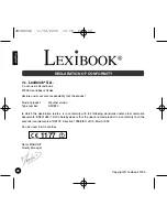 Предварительный просмотр 20 страницы LEXIBOOK MeteoClock Elegance Evolution SM1820 Instruction Manual