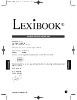 Предварительный просмотр 56 страницы LEXIBOOK MeteoClock SM883 Owner'S Manual