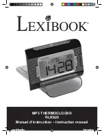 LEXIBOOK MP3 THERMOCLOCK Manual preview