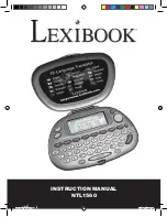 Предварительный просмотр 1 страницы LEXIBOOK NTL1560 Instruction Manual