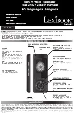 LEXIBOOK NTL2000 User Manual preview