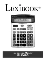 LEXIBOOK PLC490 Instruction Manual preview