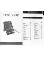 Предварительный просмотр 1 страницы LEXIBOOK TM254 Instruction Manual