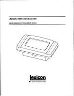 Lexicon 700t Owner'S Manual And Programming Manual preview