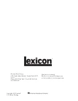 Предварительный просмотр 28 страницы Lexicon I-ONIX U82S Owner'S Manual