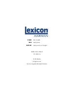 Preview for 33 page of Lexicon Lambda Owner'S Manual