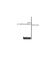 Lexicon LDD-1 User Manual preview