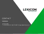 Preview for 16 page of Lexicon LE45 Quick Start Manual