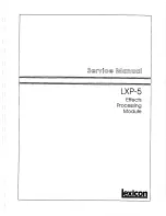 Preview for 1 page of Lexicon LXP-5 Service Manual