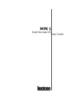 Preview for 3 page of Lexicon MPX 1 User Manual