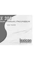 Предварительный просмотр 1 страницы Lexicon MPX 200 Manual