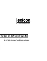 Lexicon MPX 5 V1.1 - REV Installation Instructions Manual preview