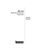 Предварительный просмотр 1 страницы Lexicon MPX 500 Service Manual