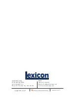 Preview for 68 page of Lexicon MX500 Owner'S Manual