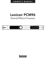 Lexicon PCM 96 Owner'S Manual preview