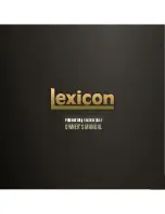 Lexicon PCM NATIVE RANDOM DELAY Owner'S Manual preview