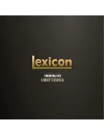 Lexicon PCM NATIVE ROOM Owner'S Manual preview