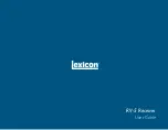 Lexicon RV-5 User Manual preview