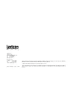 Preview for 3 page of Lexicon RX-7 User Manual