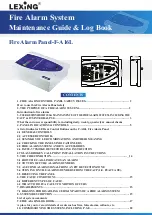 Lexing Panel-F-A16L User Manual, Maintenance Manual & Log Book preview