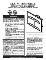 Предварительный просмотр 1 страницы Lexington Forge ASHTON AI42DV Installation And Operating Instructions Manual