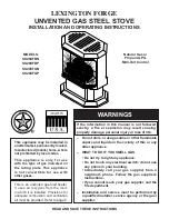 Lexington Forge SS28VFBN Installation And Operating Instruction предпросмотр