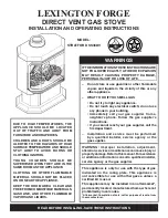 Предварительный просмотр 1 страницы Lexington Forge STRATFORD SS38DV Installation And Operating Instructions Manual