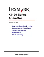 Preview for 1 page of Lexmark 1100 - W 840 B/W Laser Printer User Manual