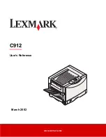 Предварительный просмотр 1 страницы Lexmark 12N1515 - C 912fn Color LED Printer User Reference Manual