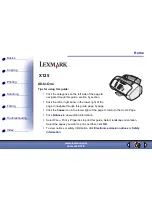 Preview for 8 page of Lexmark 13H0300 - X 125 Color Inkjet User Manual