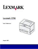 Lexmark 13P0000 - C 750 Color Laser Printer User Reference Manual preview