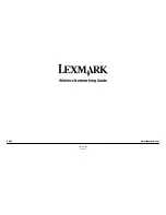 Preview for 1 page of Lexmark 16F1400 - X 4650 Color Inkjet Network Manual