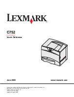 Preview for 1 page of Lexmark 17J0050 - C 752n Color Laser Printer User Reference